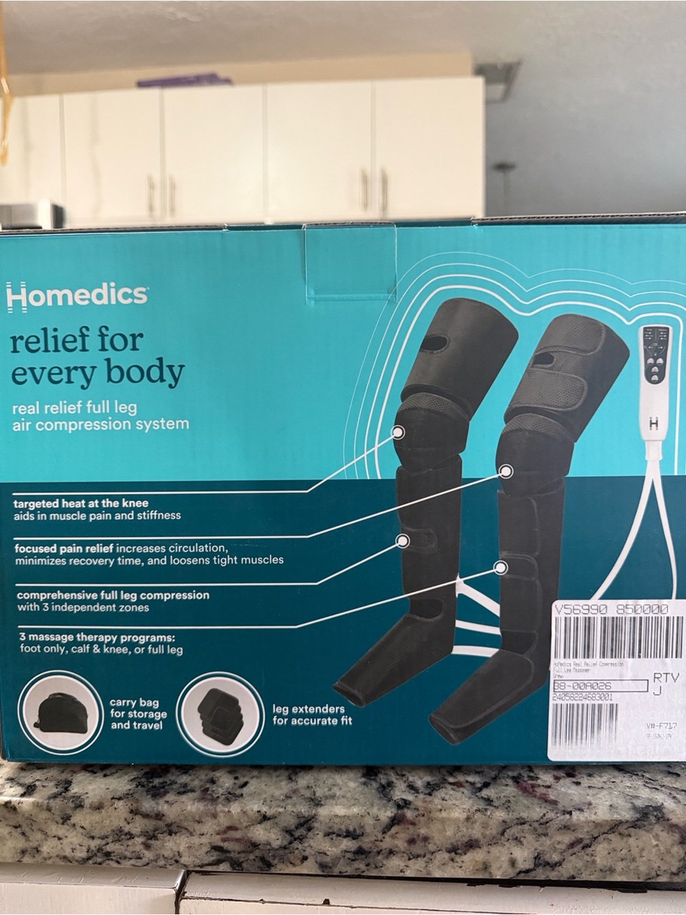 Homedics Full Leg Air Compression System-Black